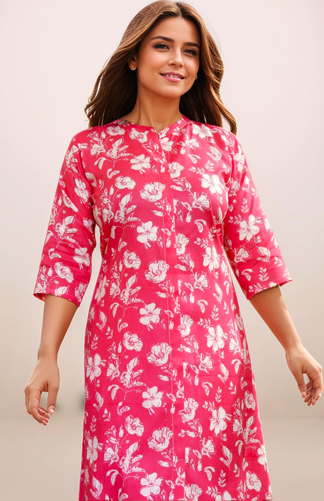 floral cotton kurta set